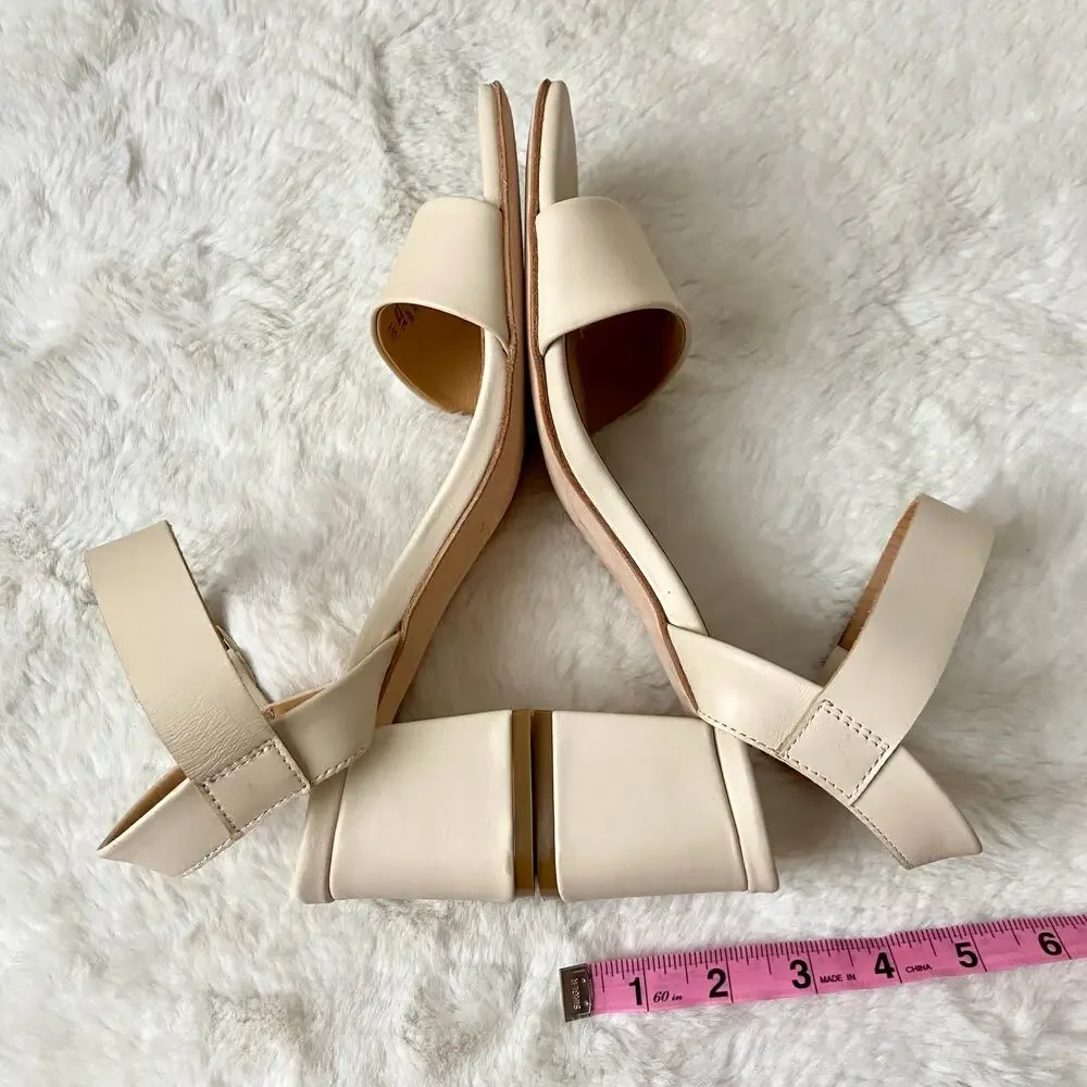 Nisolo Ivory Stella Go-To Block Heel Sandal Size 8